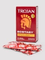 Trojan Ultra Ribbed Ecstasy Latex Condoms (10 Count)