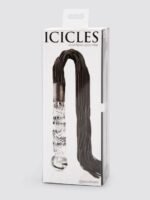 Icicles No 38 Glass Dildo with Leather Flogger