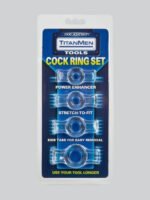 Doc Johnson Titanmen Easy-On Stretchy Cock Ring Set (4 Pack) - Image 4