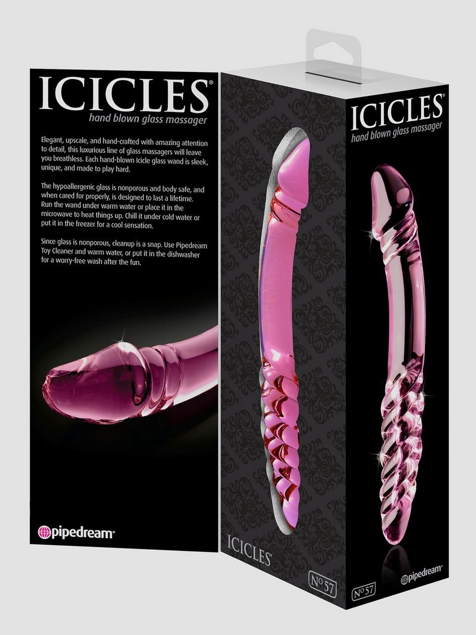 52452-1.jpg Icicles No 57 Realistic Double Ended Glass Dildo - Image 1