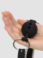 DOMINIX Deluxe Large Breathable Ball Gag with Nipple Clamps - Image 6