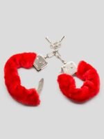 Lovehoney Red Furry Handcuffs - Image 2