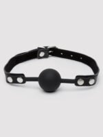 Bondage Boutique Faux Leather Medium Silicone Ball Gag - Image 3