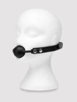 Bondage Boutique Faux Leather Medium Silicone Ball Gag - Image 4