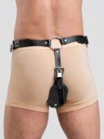 DOMINIX Deluxe Leather Anal Plug Harness with Cock Ring - Image 2