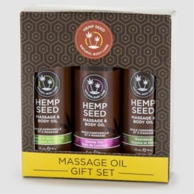 Earthly Body Hemp Seed Massage Oil Gift Set (3 x 1 fl. oz)