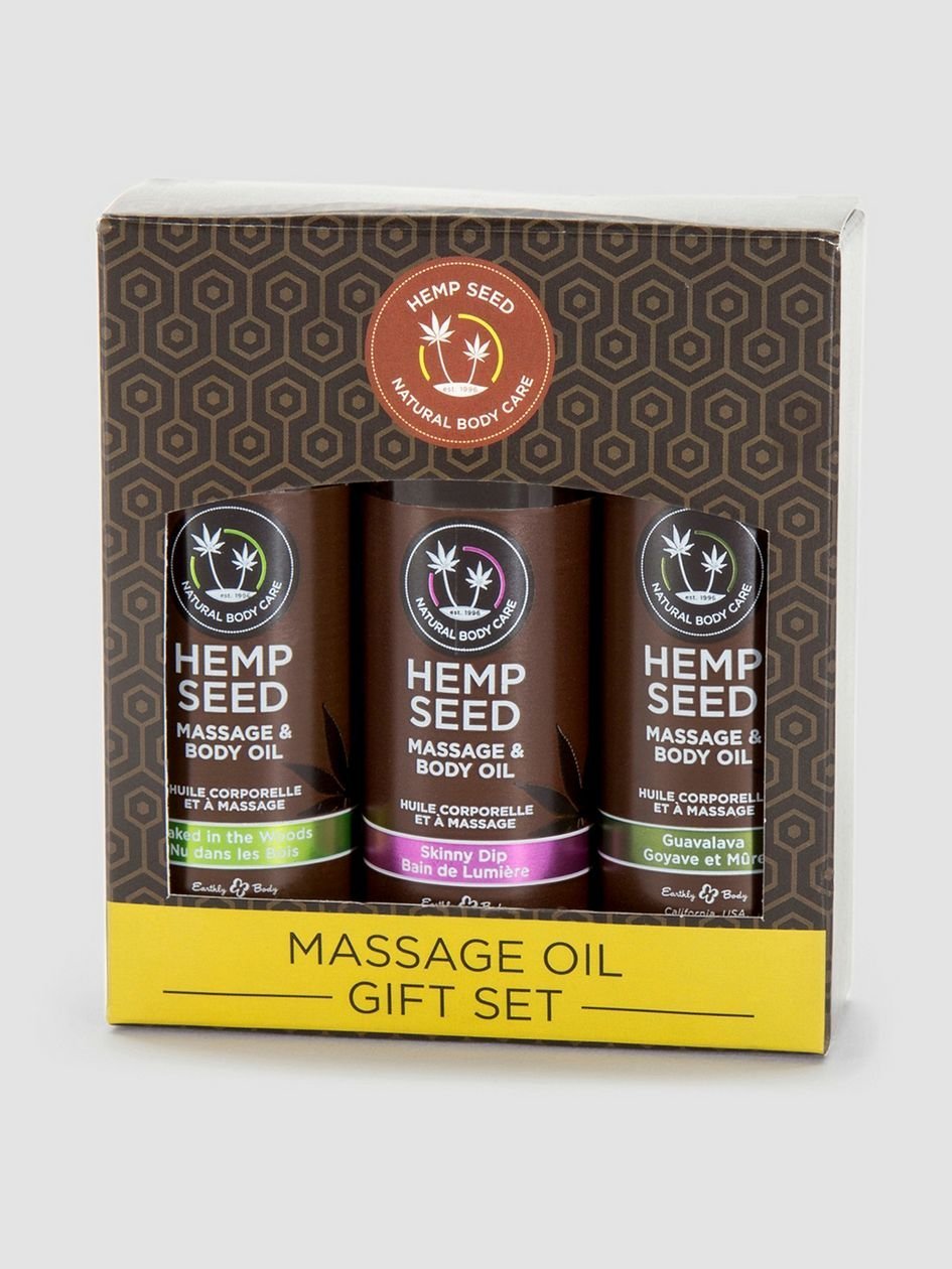 61380.jpg Earthly Body Hemp Seed Massage Oil Gift Set (3 x 1 fl. oz) - Image 1