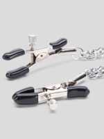 Bondage Boutique Adjustable Nipple Clamps with Double Chain - Image 4