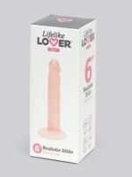 Lifelike Lover Basic Slimline Realistic Anal Dildo 6 Inch - Image 7
