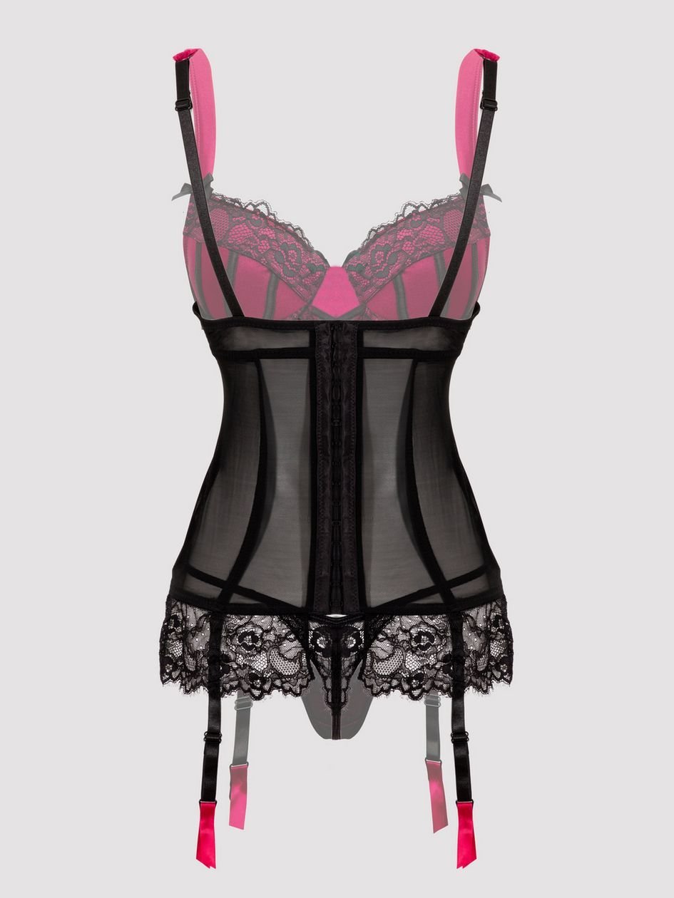 72732.jpg Lovehoney Boudoir Belle Cherry Push-Up Basque Set - Image 1