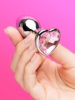 Lovehoney Jeweled Heart Metal Butt Plug 2.5 Inch - Image 2
