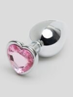 Lovehoney Jeweled Heart Metal Medium Butt Plug 3 Inch