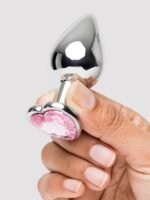 Lovehoney Jeweled Heart Metal Medium Butt Plug 3 Inch - Image 4