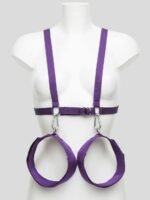 Purple Reins Body Harness with Wrist and Thigh Restraint - Image 4