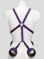 Purple Reins Body Harness with Wrist and Thigh Restraint - Image 5
