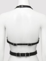 DOMINIX Deluxe Leather Open Cup Harness Bra - Image 4