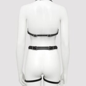 DOMINIX Deluxe Leather Full Body and Leg Harness