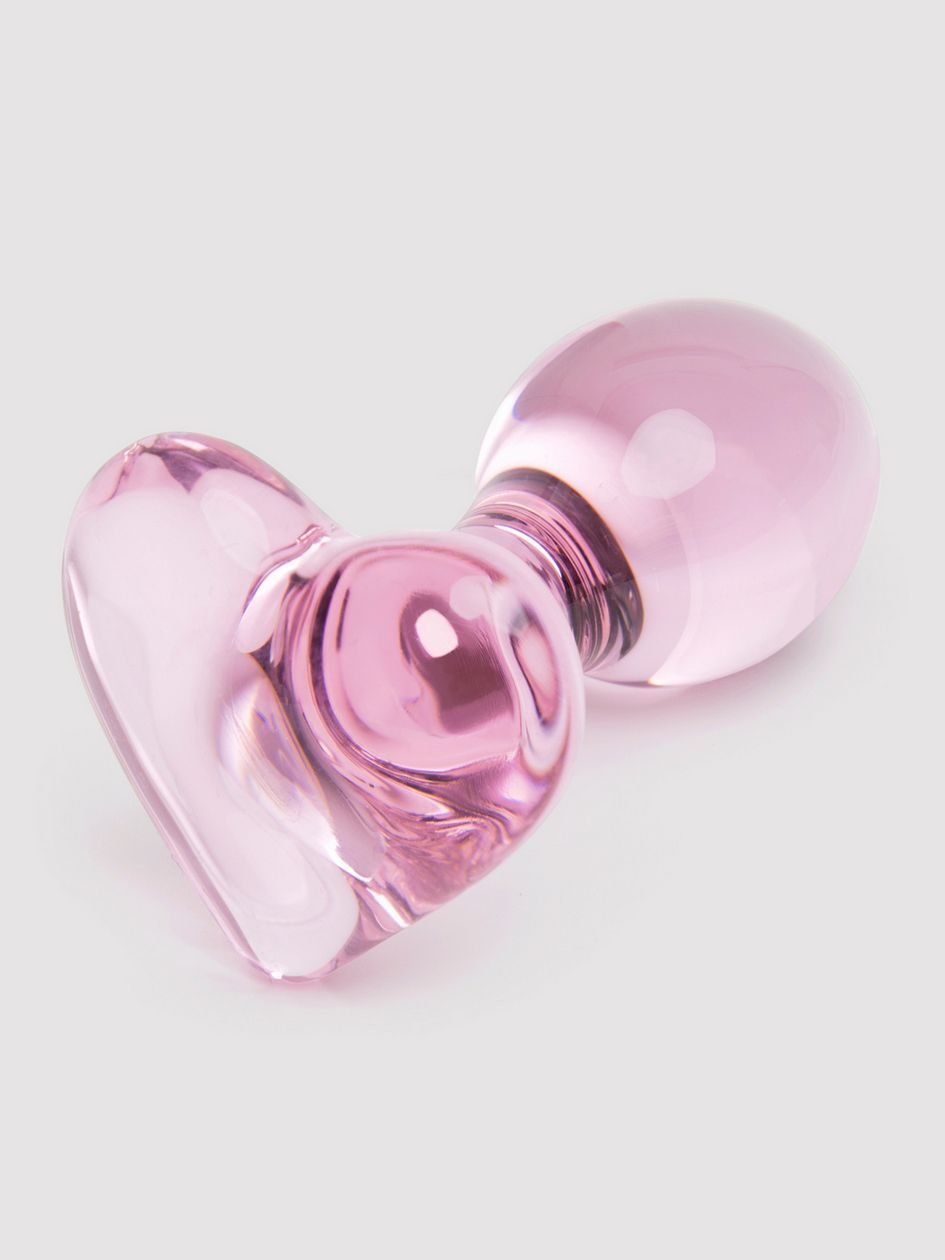 75088.jpg Lovehoney Small Heart Glass Butt Plug 3 Inch - Image 1