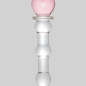 Lovehoney Crystal Heart Wavy Glass Dildo 6 Inch