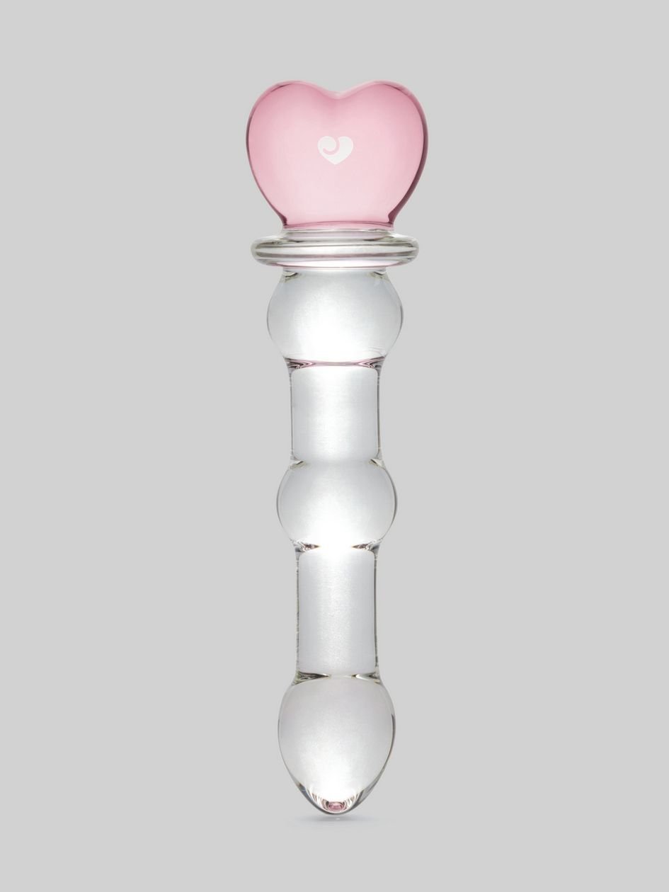 75090-1.jpg Lovehoney Crystal Heart Wavy Glass Dildo 6 Inch - Image 1