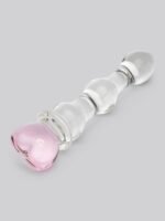 Lovehoney Crystal Heart Wavy Glass Dildo 6 Inch - Image 3