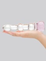 Lovehoney Crystal Heart Wavy Glass Dildo 6 Inch - Image 4