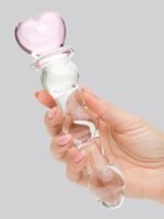 Lovehoney Crystal Heart Wavy Glass Dildo 6 Inch - Image 5