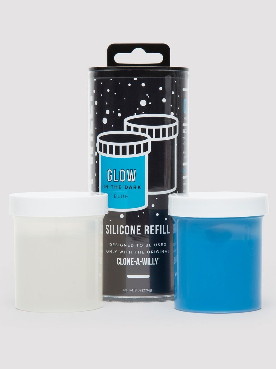 76937.jpg Clone-A-Willy Dark Blue Glow In the Dark Silicone Refill - Image 1