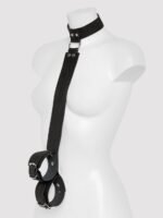 DOMINIX Deluxe Leather Collar and Wrist Restraint Harness - Image 2