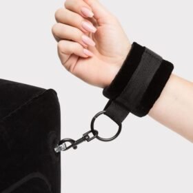 DOMINIX Deluxe Large Inflatable Wedge, Handcuff and Blindfold Set