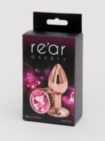 Rear Assets Small Jewelled Rose Gold Metal Butt Plug 2 Inch