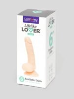 Lifelike Lover Classic Dual-Density Dildo with Moving Foreskin 6 Inch - Image 6