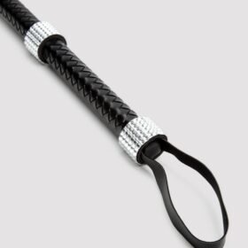 Leg Avenue Faux Leather Rhinestone Handle Whip