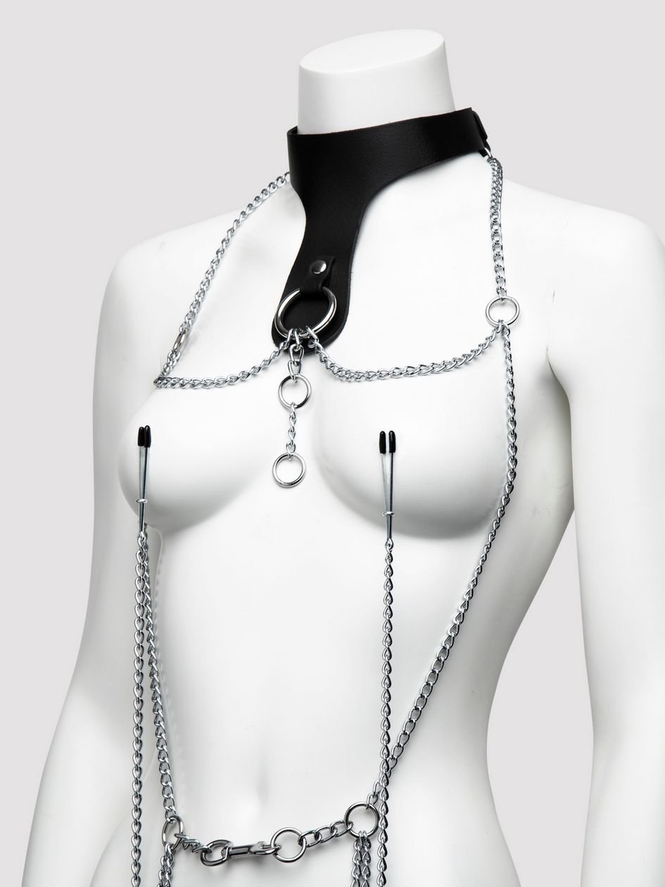 81937.jpg DOMINIX Deluxe Leather Collar with Clamps - Image 1