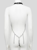 DOMINIX Deluxe Open-Body Chain Harness with Leather Collar