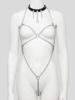 DOMINIX Deluxe Open-Body Chain Harness with Leather Collar - Image 2