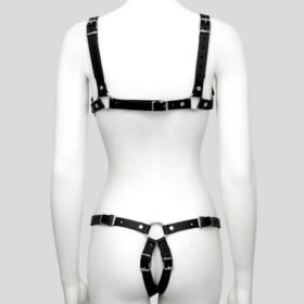 DOMINIX Deluxe Leather Caged Harness