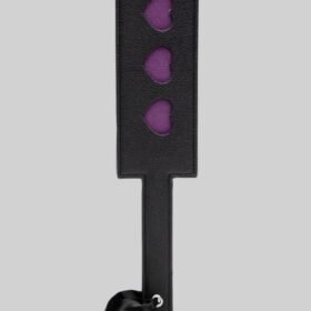 Bondage Boutique Faux Leather Luxury Spanking Paddle Purple Hearts
