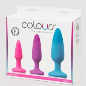 Rainbow Tapered Silicone Butt Plug Set (3-Piece)