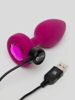 B-Vibe Remote Control Rechargeable Vibrating Silicone Jewelled Butt Plug - Image 5