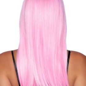 Leg Avenue Pink Straight Long Wig With Fringe