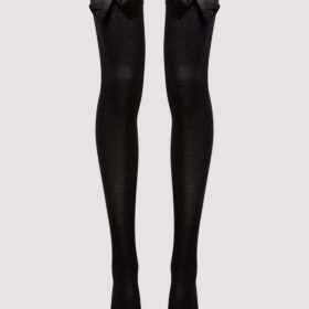 Lovehoney Fantasy Black Bow Top Stockings