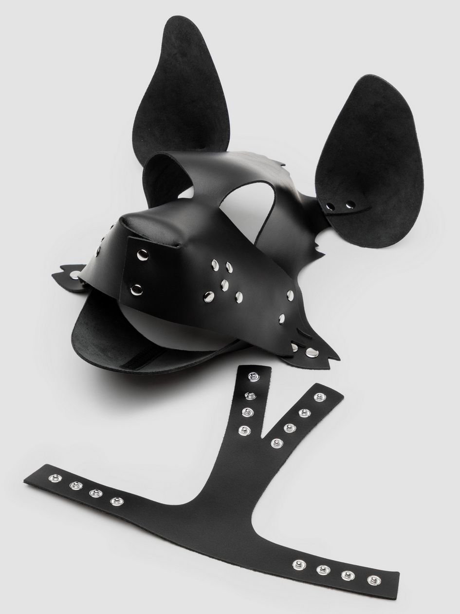 86383.jpg DOMINIX Deluxe Leather Puppy Play Hood - Image 1