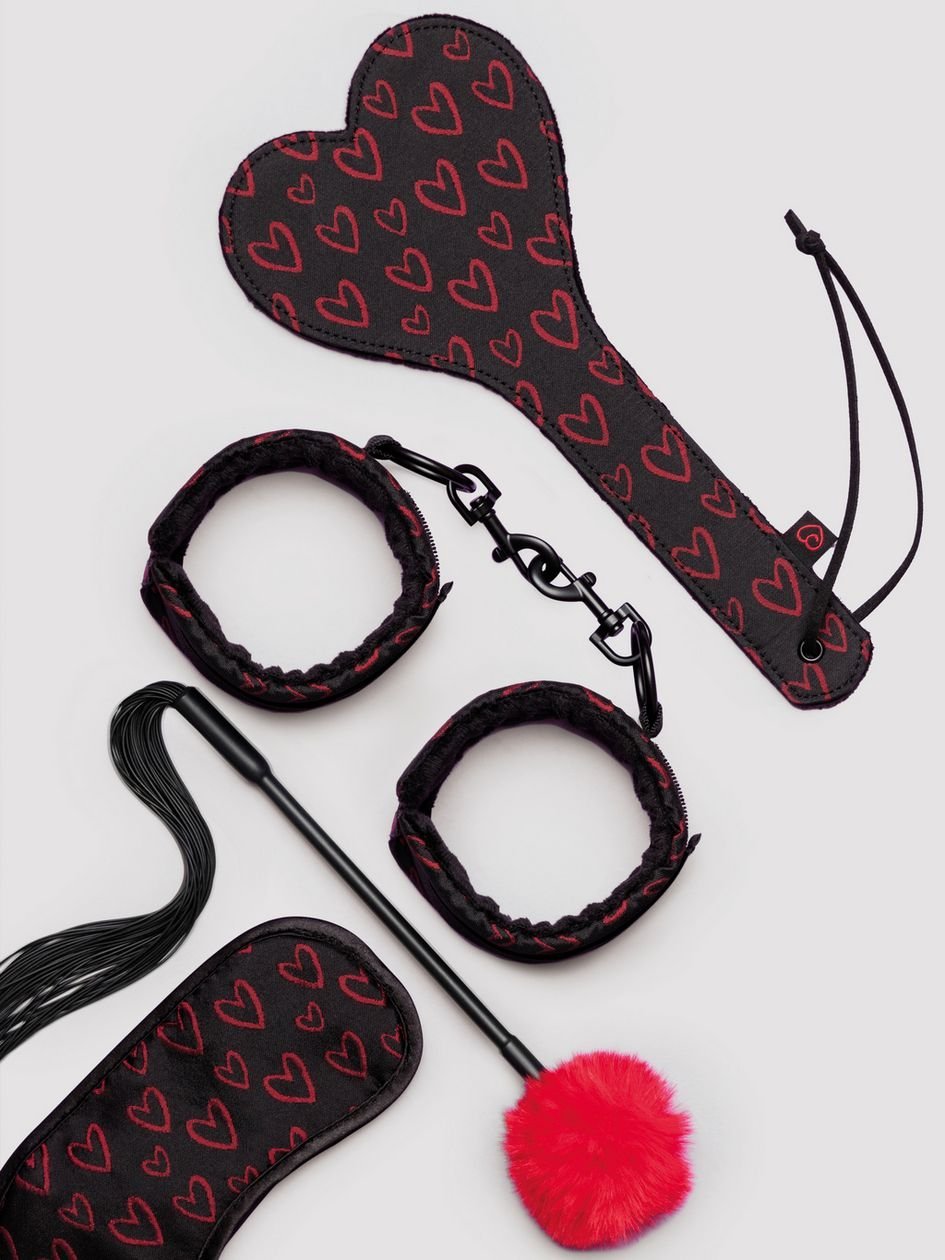86396.jpg Lovehoney Heart Print Bondage Kit (4 Piece) - Image 1