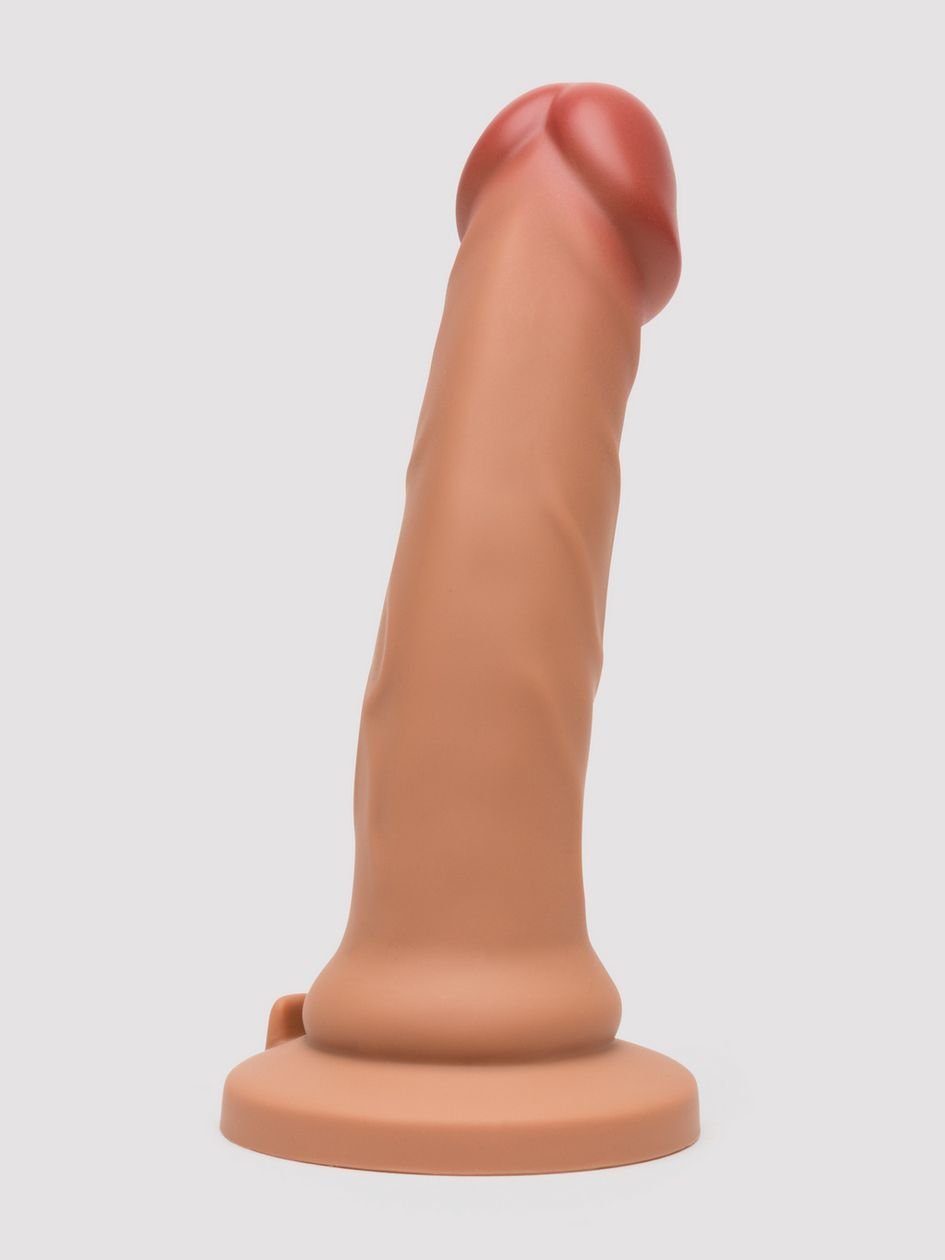 86982.jpg Lifelike Lover Luxe Realistic Silicone Dildo 7 Inch - Flesh Tan - Image 1