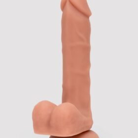 Lifelike Lover Classic Dual-Density Silicone Dildo with Balls 8 Inch - Flesh Tan
