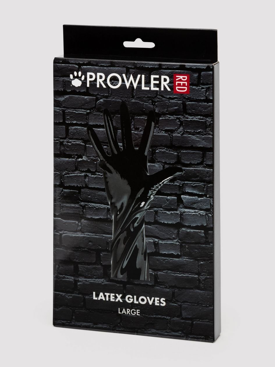 87782.jpg Prowler RED Black Latex Fisting Gloves - Image 1