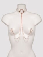 Sportsheets Peaches 'n CreaMe Faux Leather Collar and Nipple Clamps - Image 4