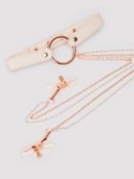 Sportsheets Peaches 'n CreaMe Faux Leather Collar and Nipple Clamps - Image 5