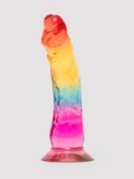 Rainbow Transparent Dildo 6.5 Inches - Image 2